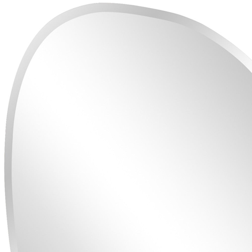 Oval Asymmetrical Frameless Mirror