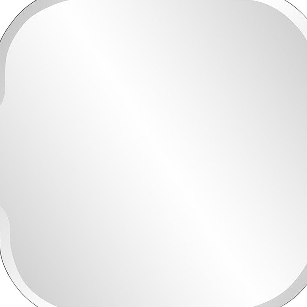 Frameless Scalloped Wall Mirror