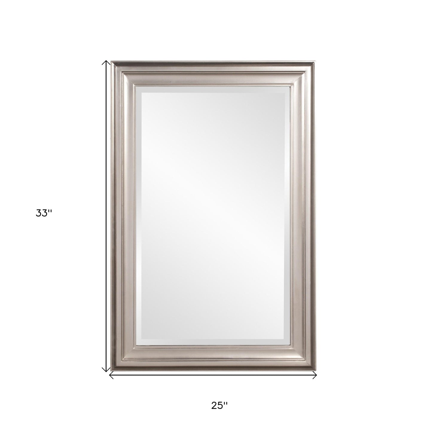 Rectangular Mirror With Leaf Wood Frame