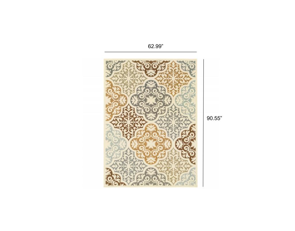 2' X 8' Gray and Ivory Moroccan Indoor Outdoor Area Rug