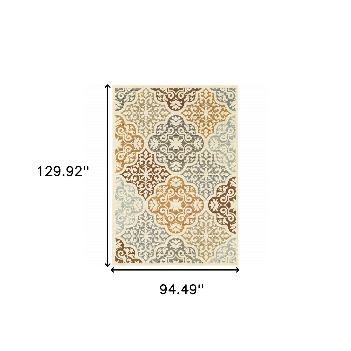 2' X 8' Gray and Ivory Moroccan Indoor Outdoor Area Rug