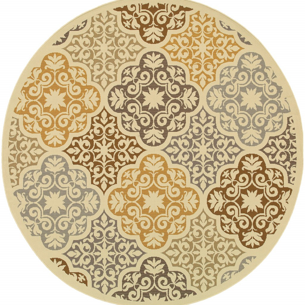 2' X 8' Gray and Ivory Moroccan Indoor Outdoor Area Rug