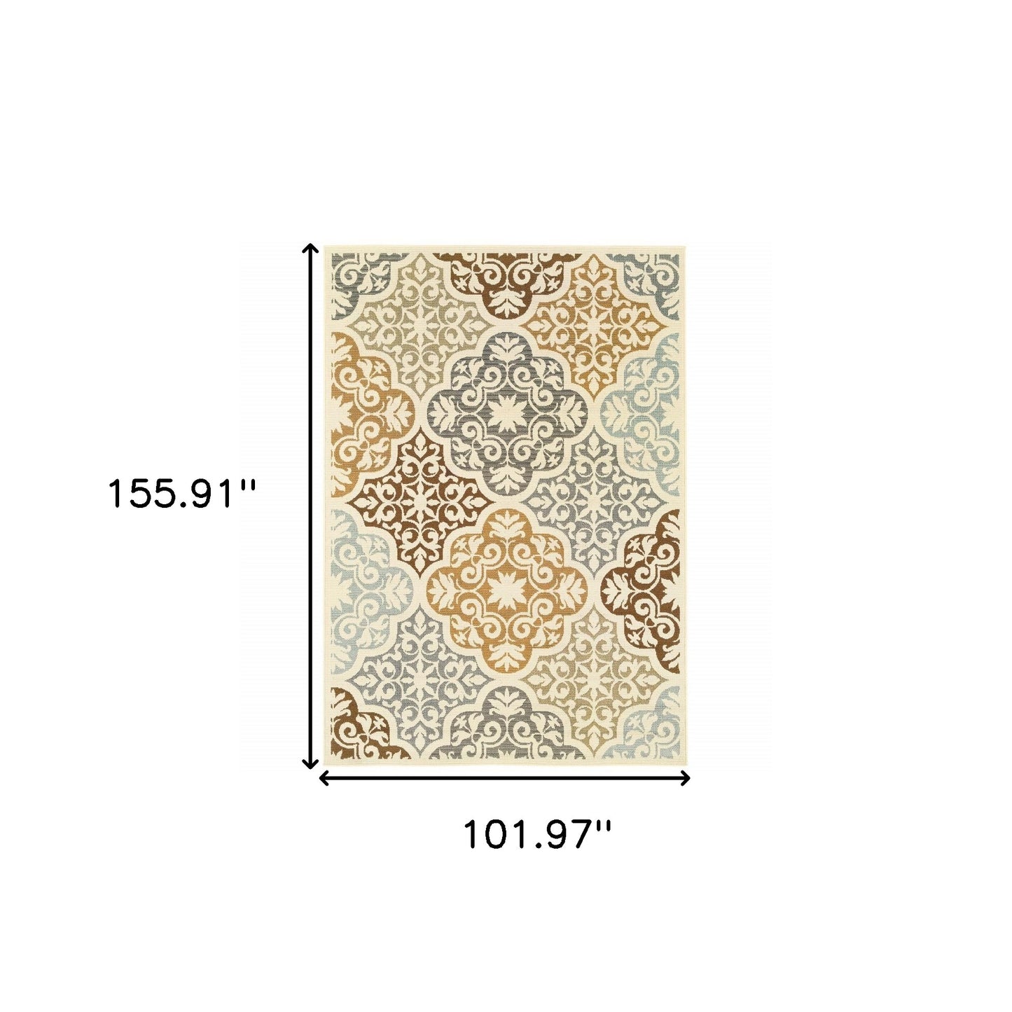 2' X 8' Gray and Ivory Moroccan Indoor Outdoor Area Rug