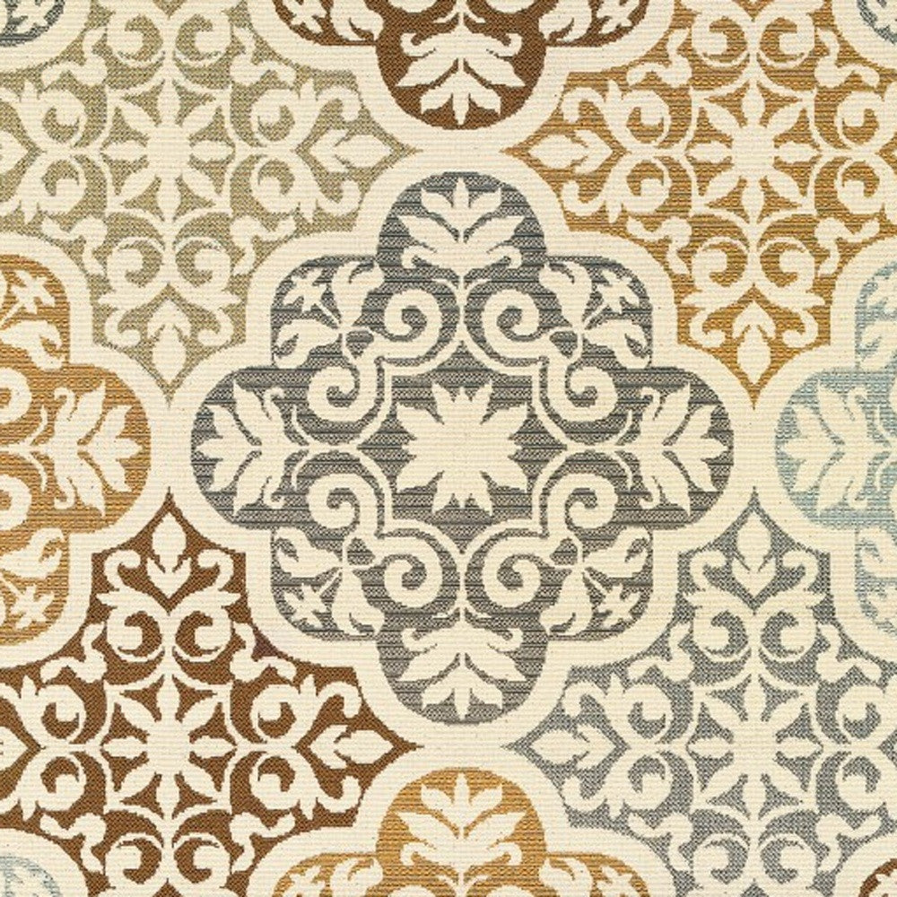2' X 8' Gray and Ivory Moroccan Indoor Outdoor Area Rug