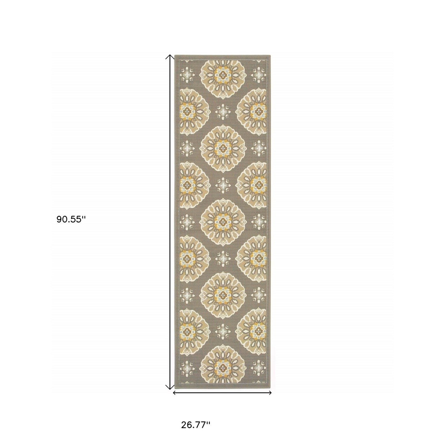 7' x 10' Gray Moroccan Indoor Outdoor Area Rug