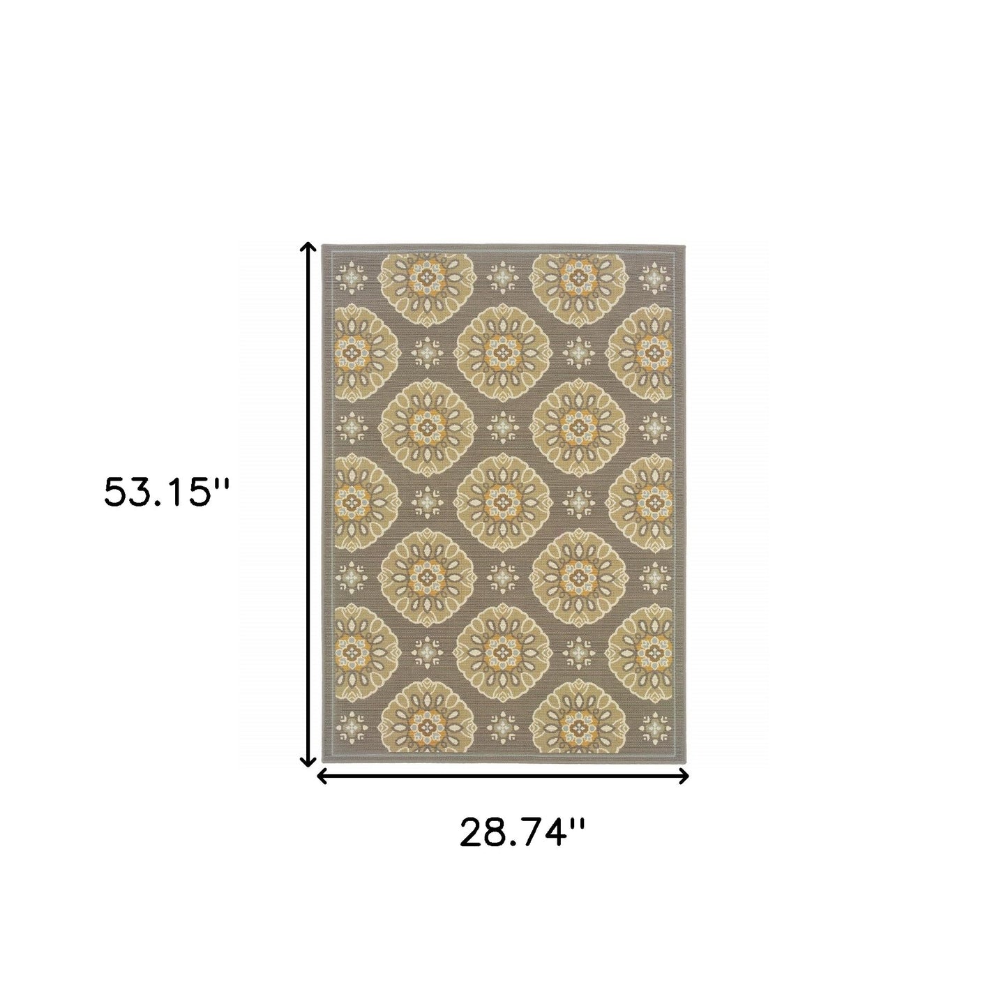 7' x 10' Gray Moroccan Indoor Outdoor Area Rug