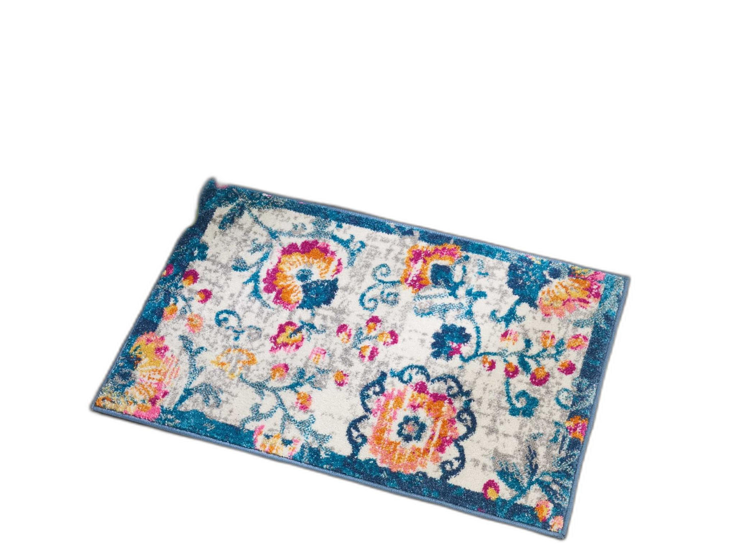5' X 7' Ivory Floral Dhurrie Area Rug