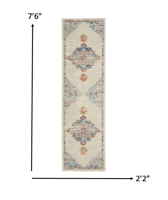 4' X 6' Gray And Ivory Power Loom Area Rug