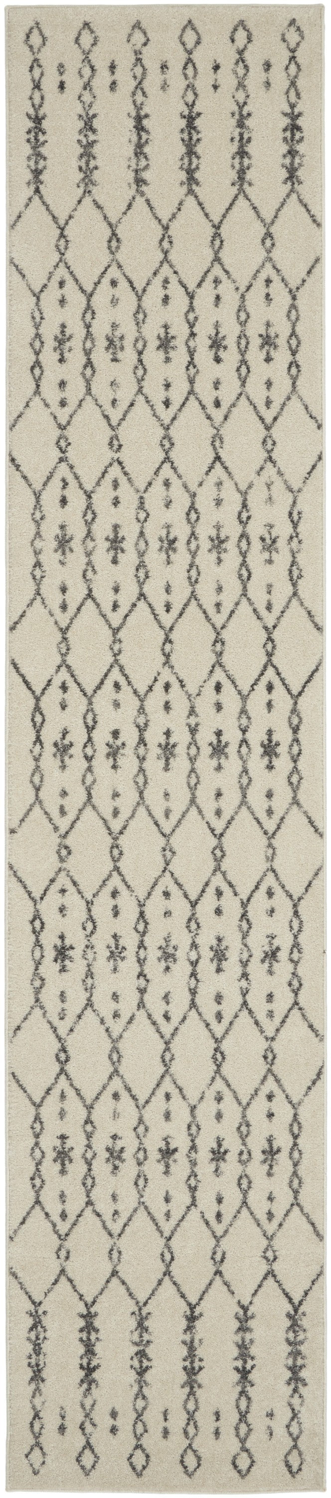 8' X 10' Gray Geometric Power Loom Area Rug