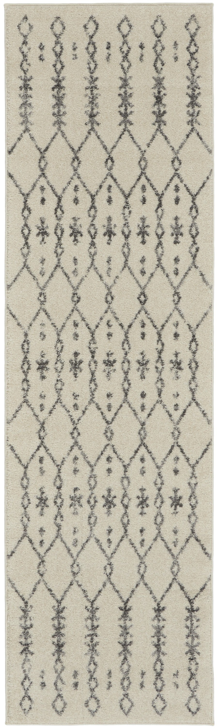 8' X 10' Gray Geometric Power Loom Area Rug