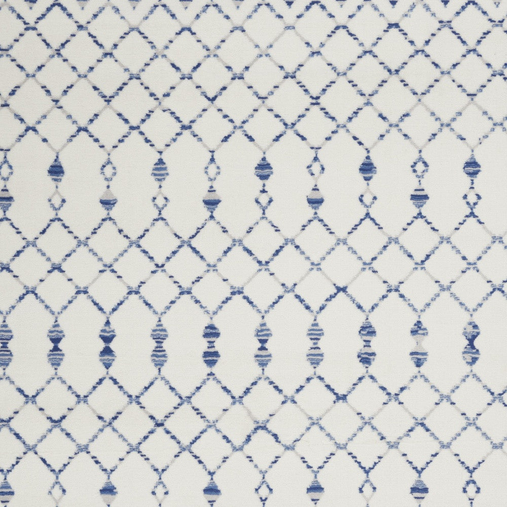 5' X 7' Ivory Geometric Berber Area Rug