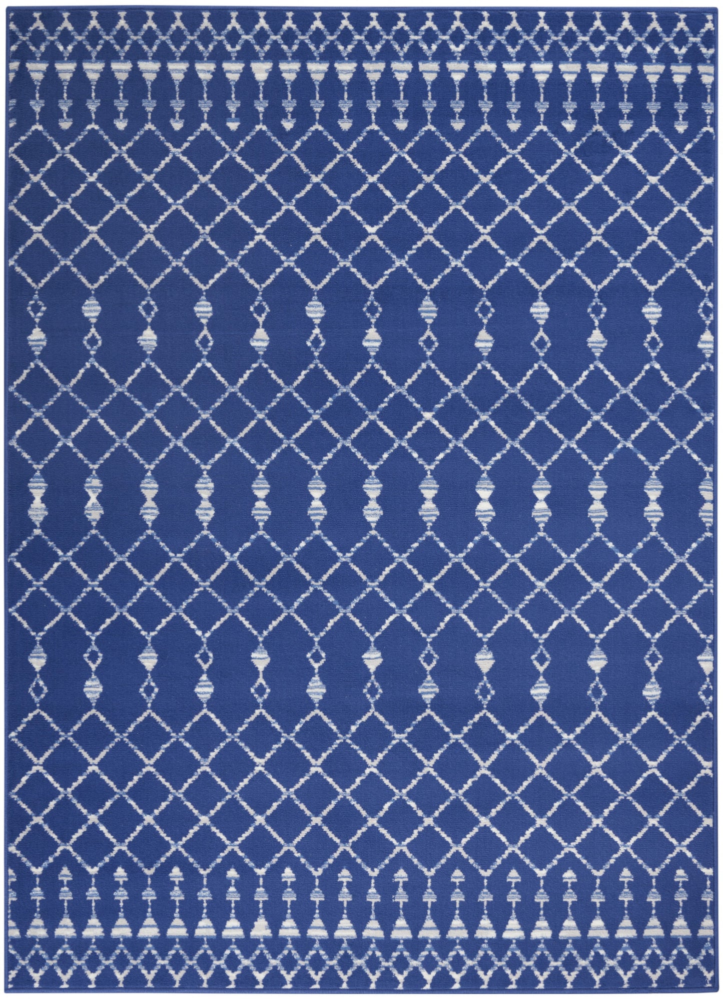 5' X 7' Ivory Geometric Berber Area Rug