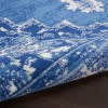 5' X 7' Blue Gray Floral Dhurrie Area Rug