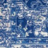 5' X 7' Blue Gray Floral Dhurrie Area Rug