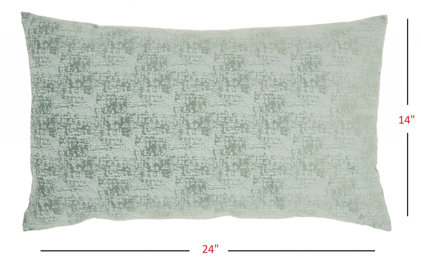 14" x 25" Pale Green Distressed Gradient Lumbar Pillow