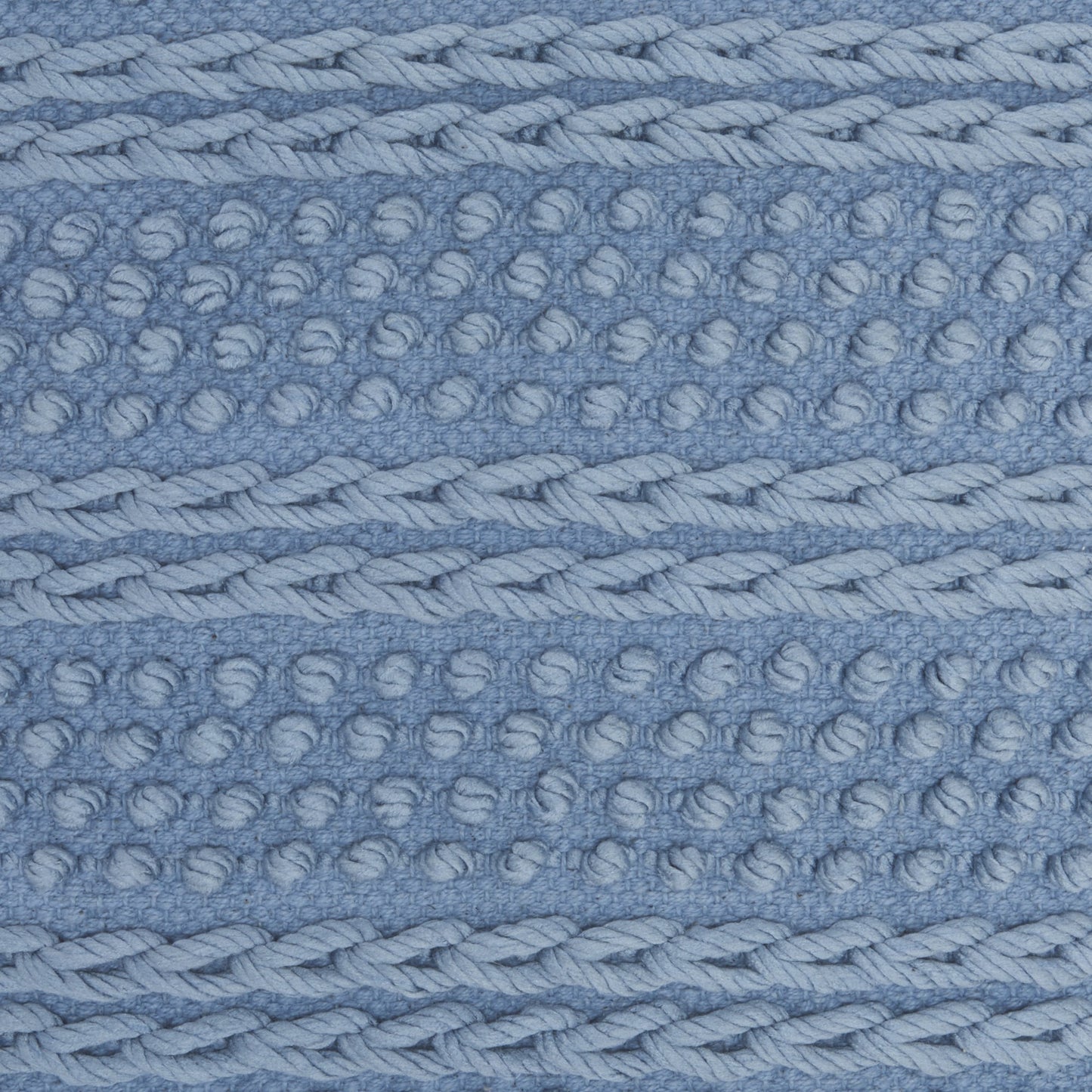Soft Blue Textured Dots And Stripes Throw Pillow