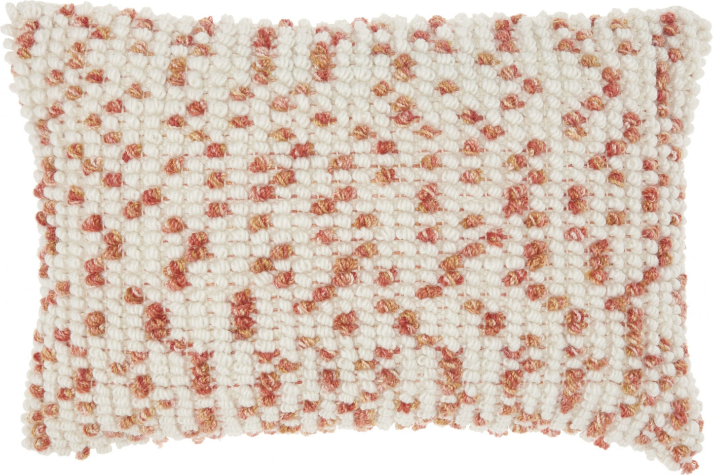 Peach Dotted Lumbar Pillow