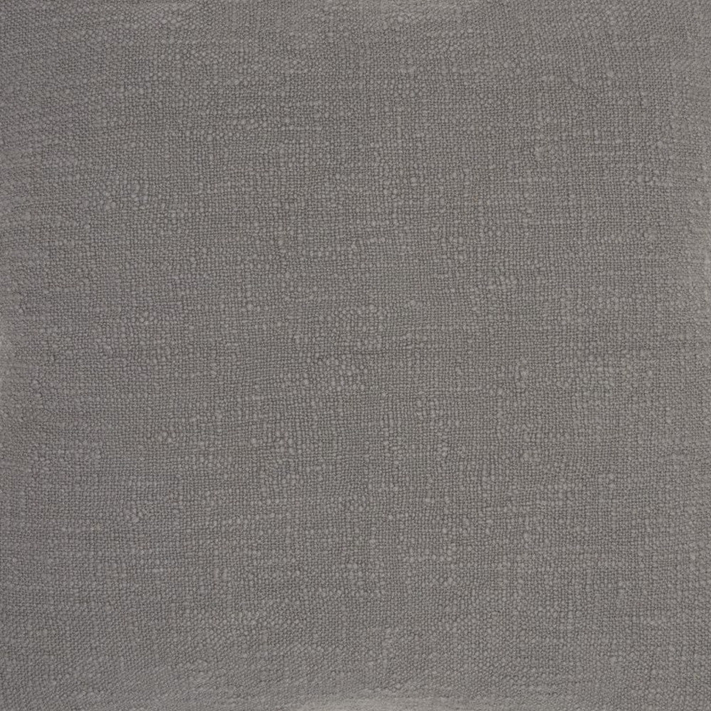 Gray Abstract Shaggy Detail Throw Pillow