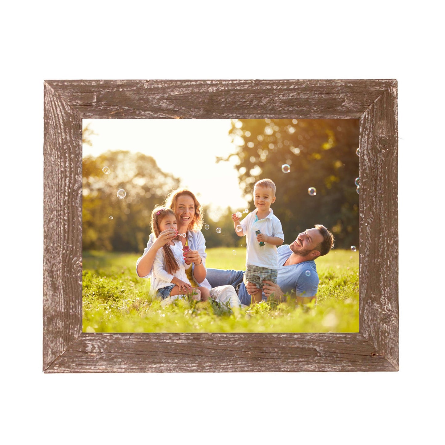 10” X 10” Rustic Farmhouse Brown Wood Frame