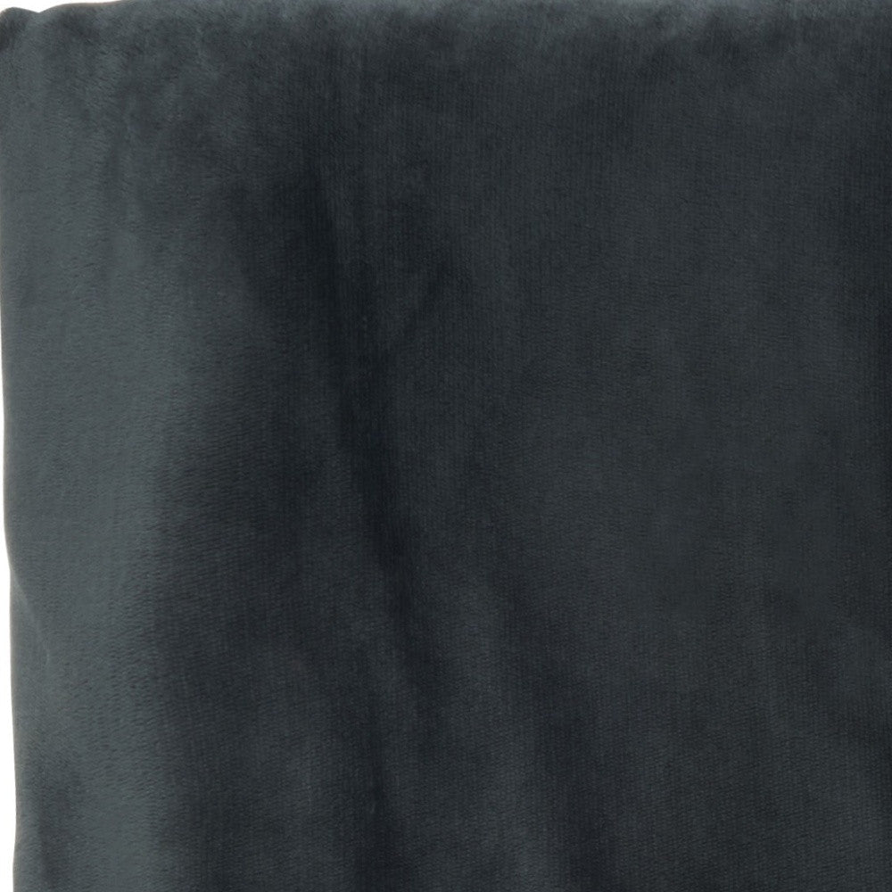 Boho Dark Gray Fleece And Sherpa Accent Throw