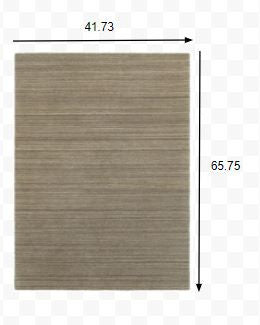 4'X6' Two-Toned Brown And Beige Indoor Area Rug