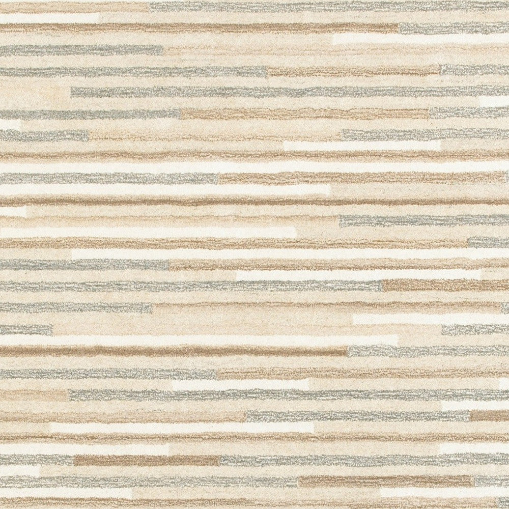 5’ X 8’ Beige And Gray Eclectic Linesarea Rug