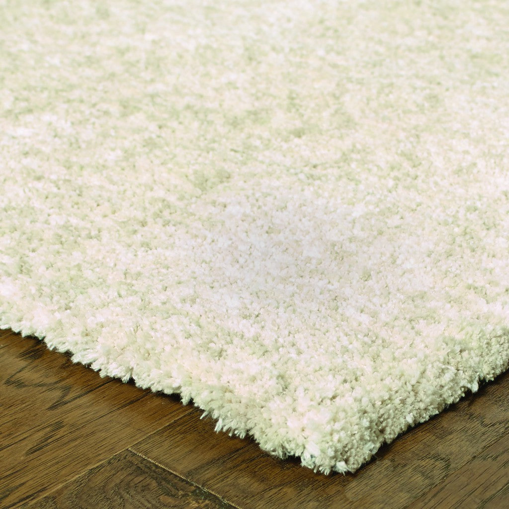 7’ X 10’ Modern Shag Ivory Indoor Area Rug