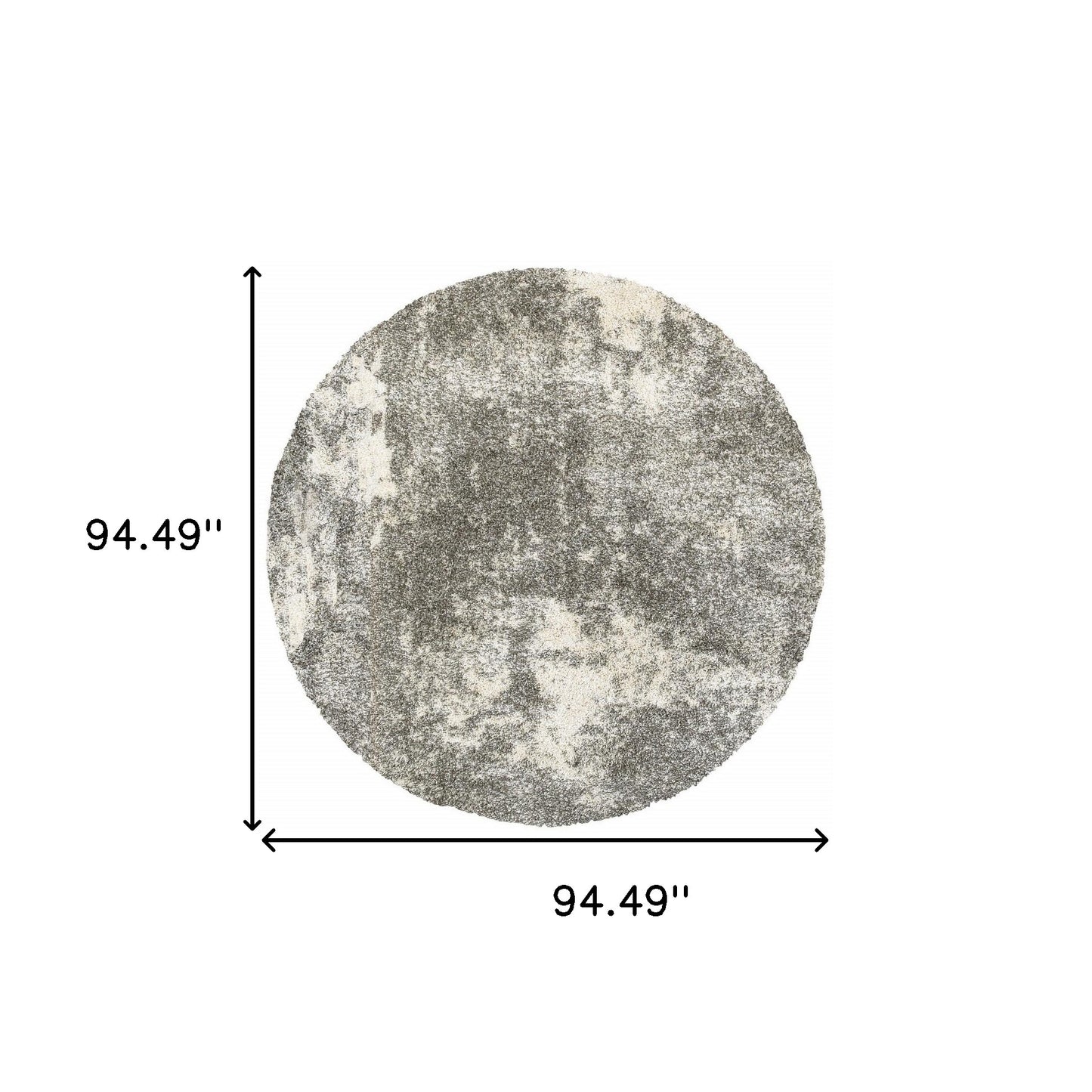 5’ X 8’ Gray And Ivory Distressed Abstract Area Rug