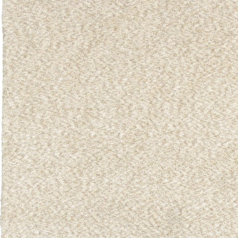 7’ X 10’ Modern Shag Ivory Indoor Area Rug