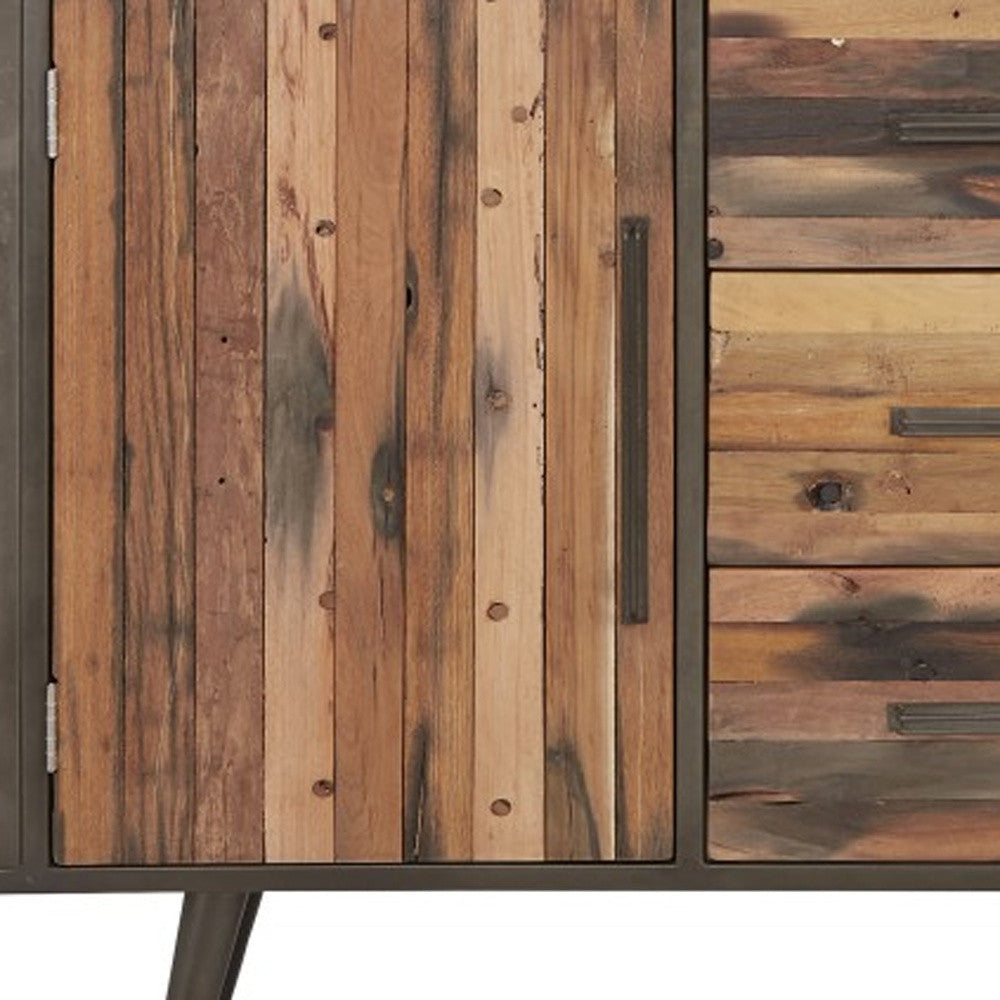 63" Modern Rustic Natural Buffet Server