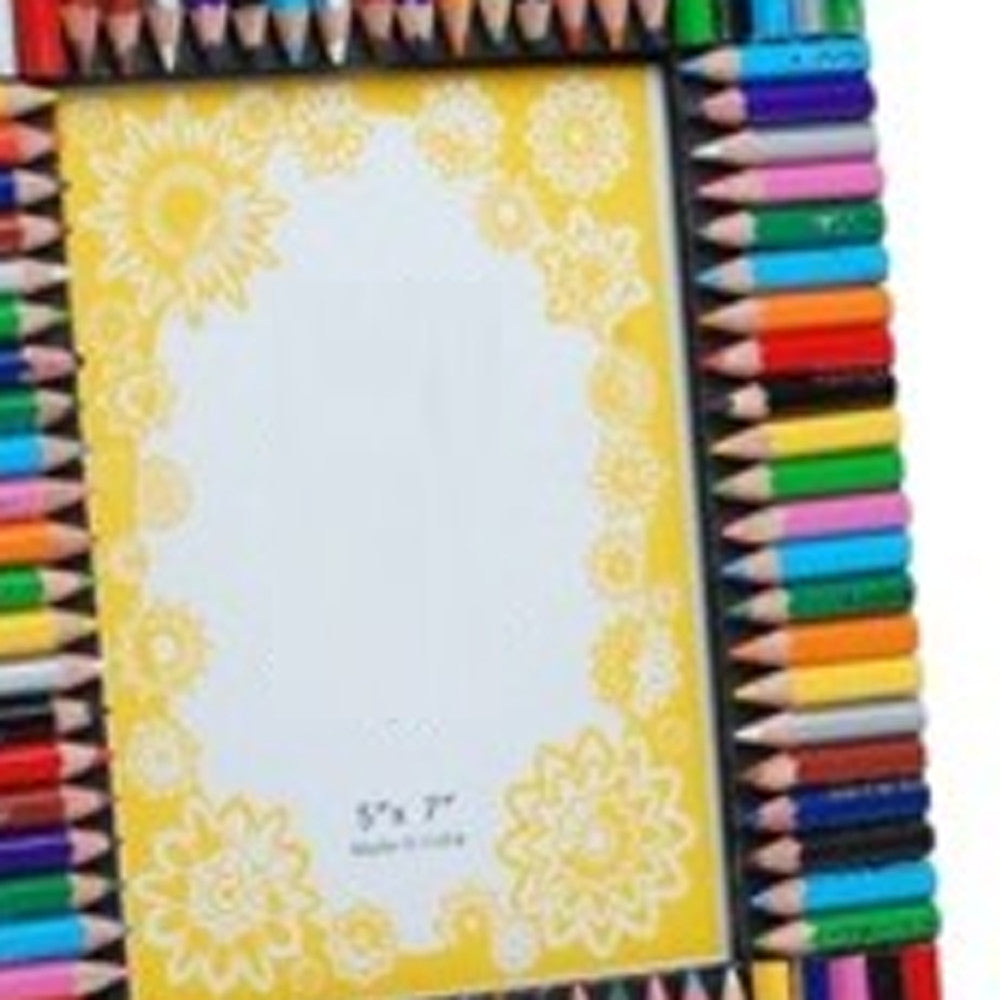 5" X 7" Colorful Pencil Bordered Photo Frame