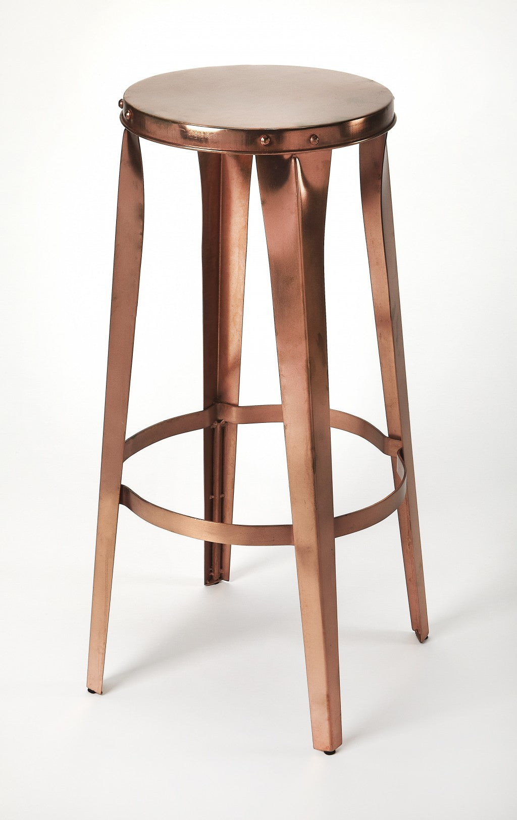 30" Copper Backless Bar height Bar Chair With Footrest