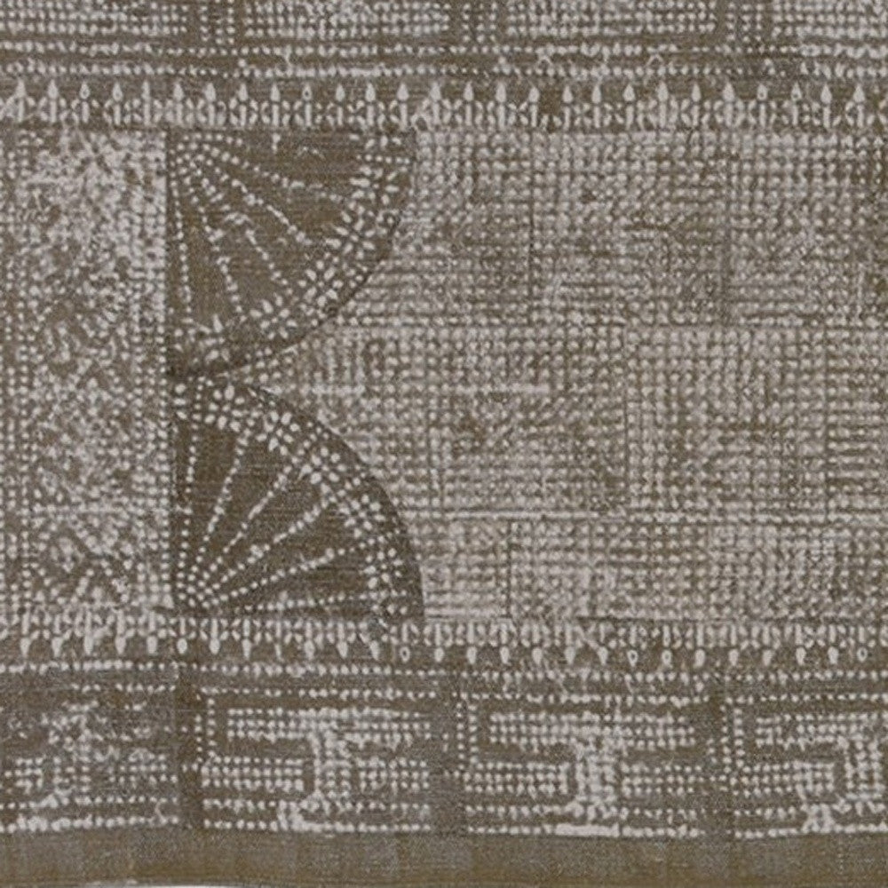 8' X 10' Putty Distressed Medallion Area Rug