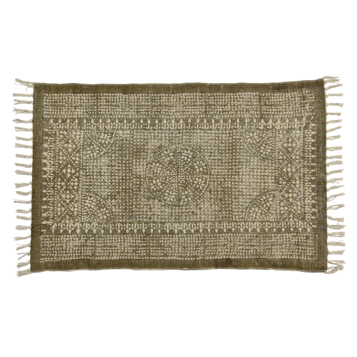 8' X 10' Putty Distressed Medallion Area Rug