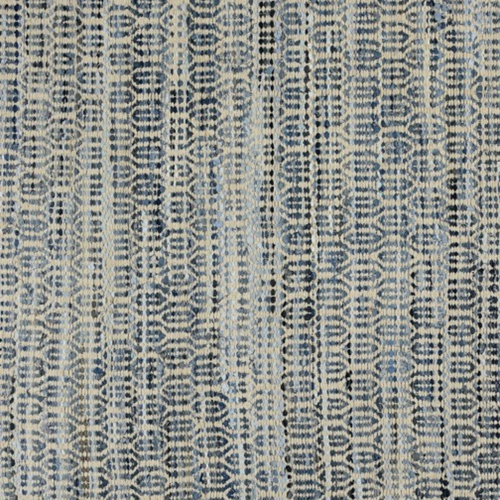 3' X 8' Blue And Gray Ogee Runner Rug