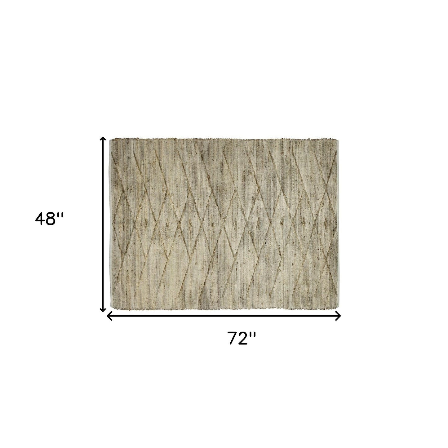 2' X 3' Beige Distressed Tribal Scatter Rug