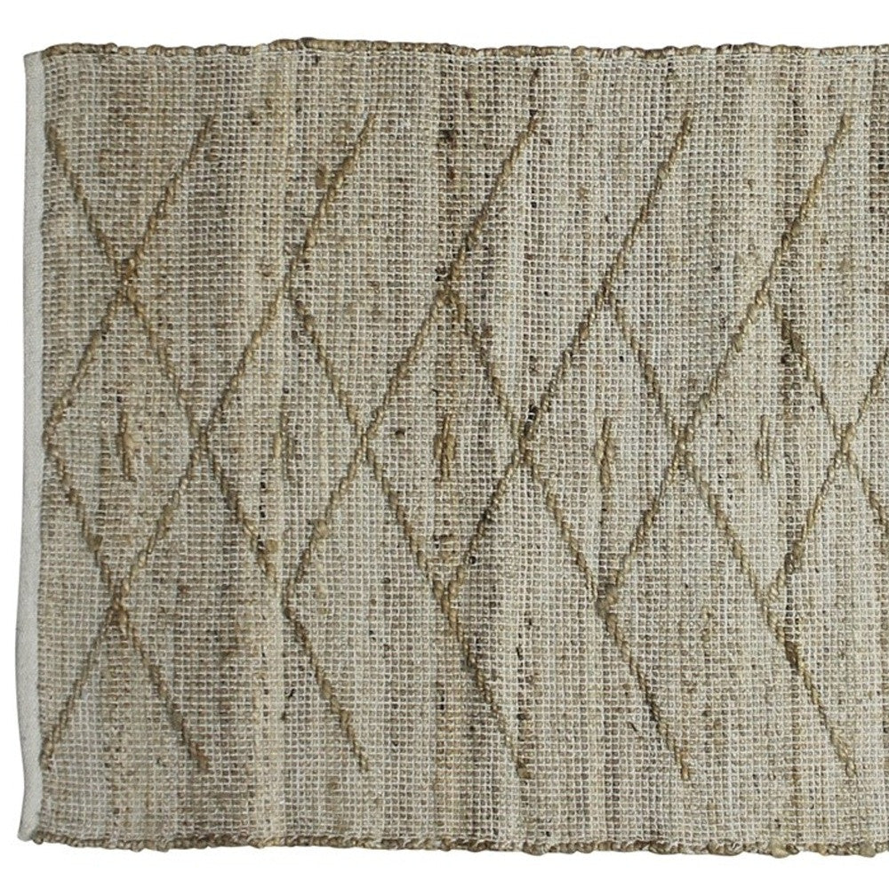 2' X 3' Beige Distressed Tribal Scatter Rug