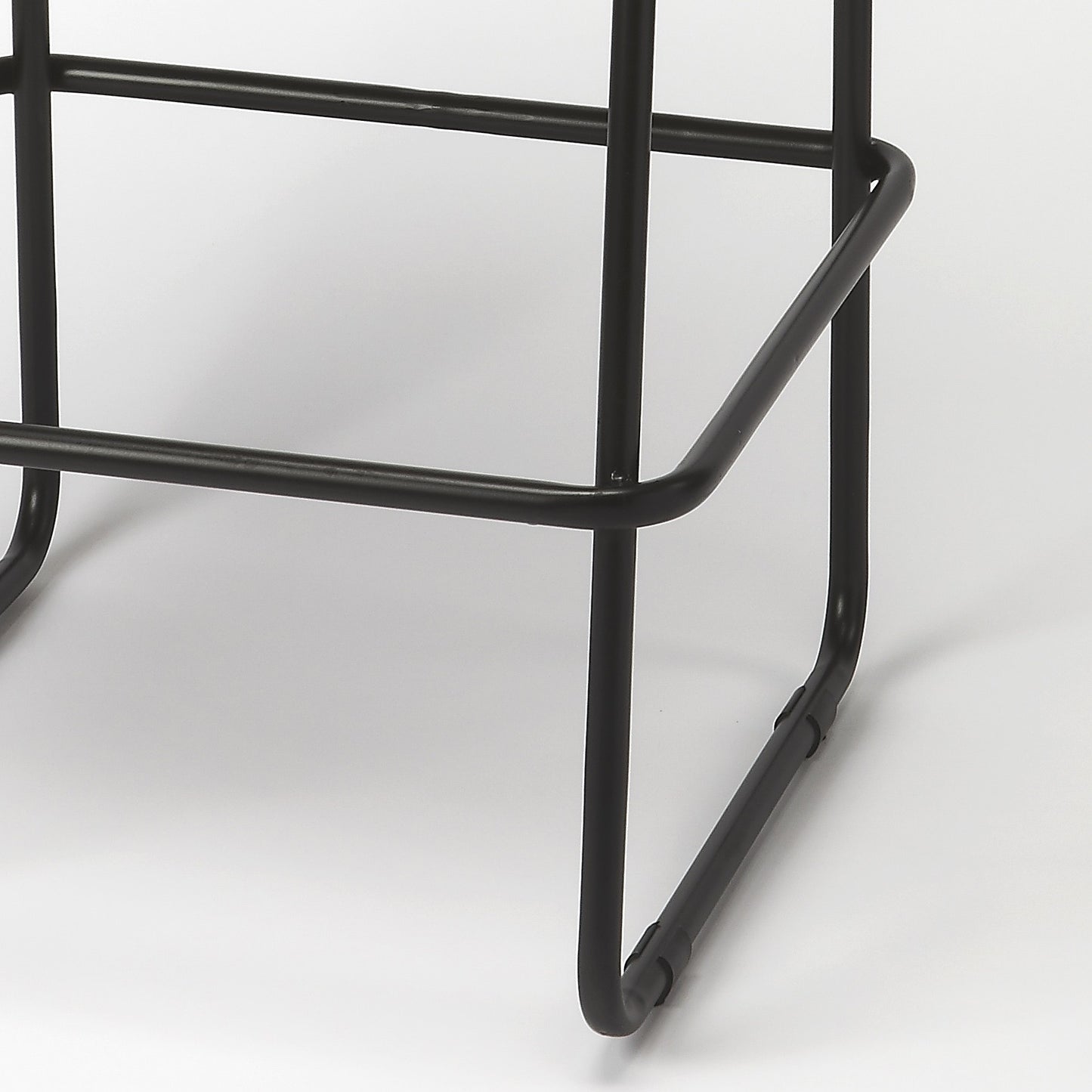 42" Brown And Black Iron Bar Chair With Footrest