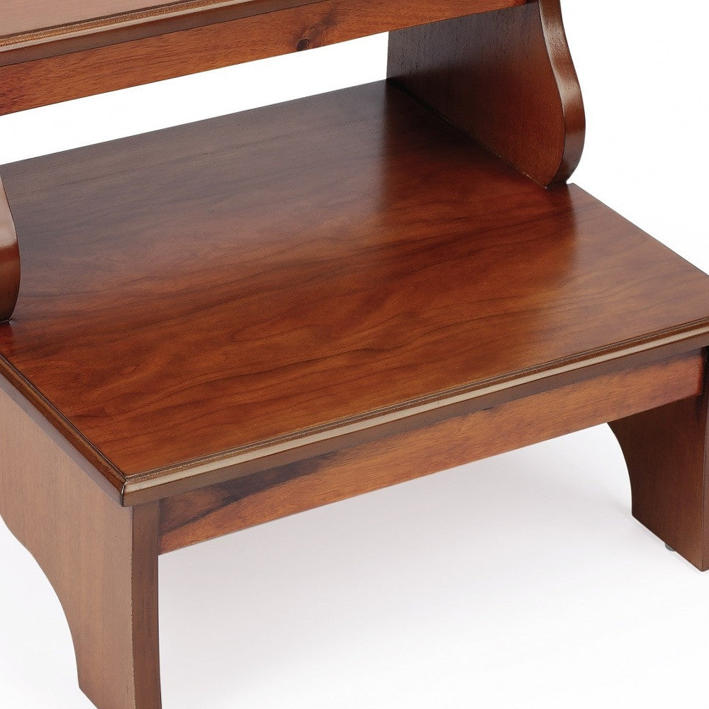 Handcrafted Burl Step Stool