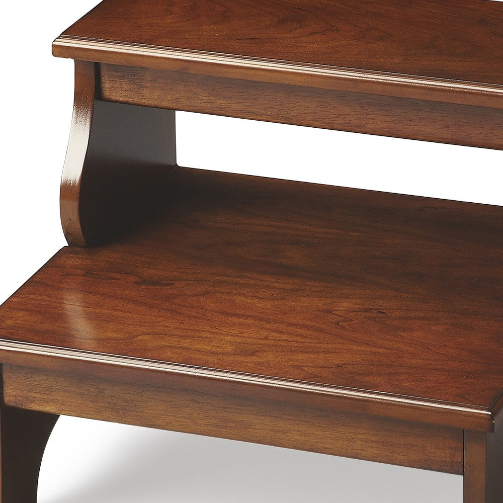 Handcrafted Chestnut Burl Step Stool