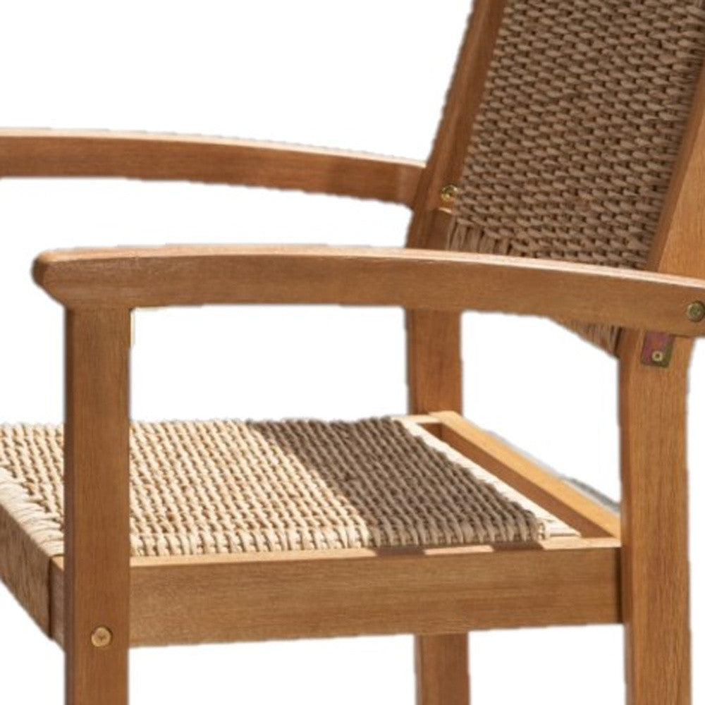 Set Of Two Woven Dining Chairs