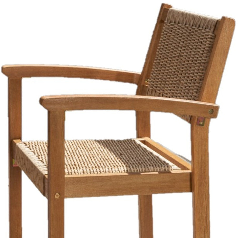 Set Of Two Woven Dining Chairs