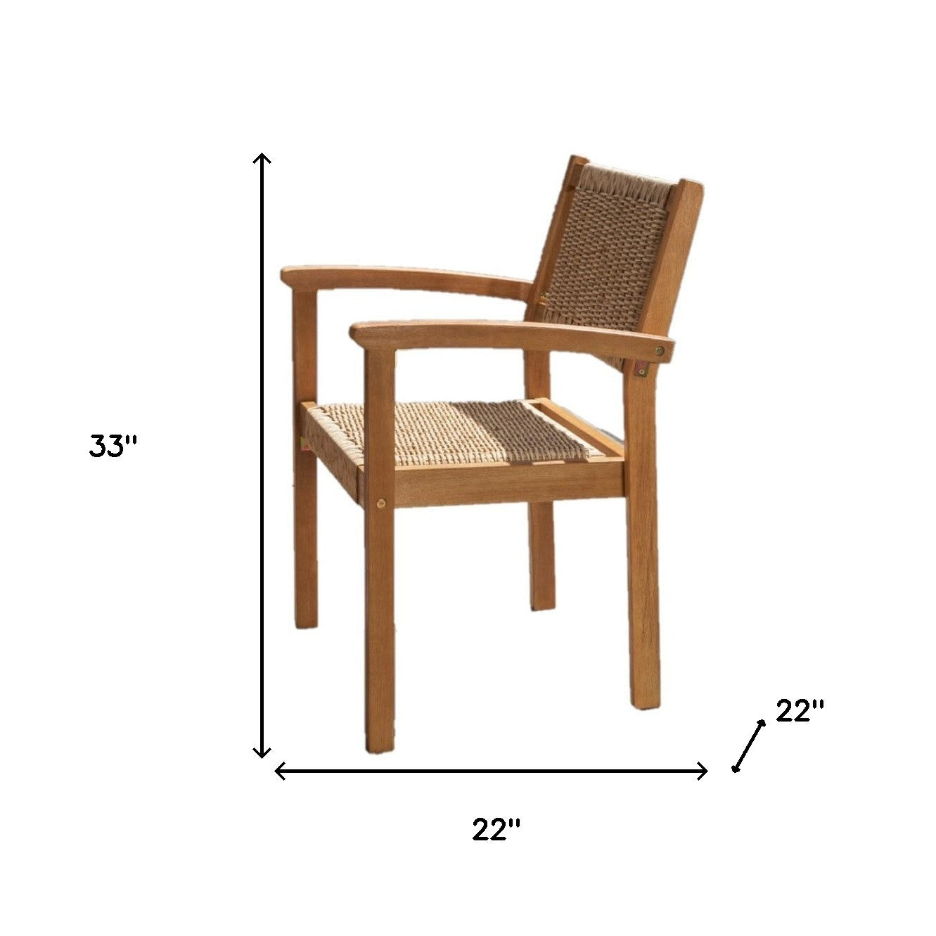 Set Of Two Woven Dining Chairs