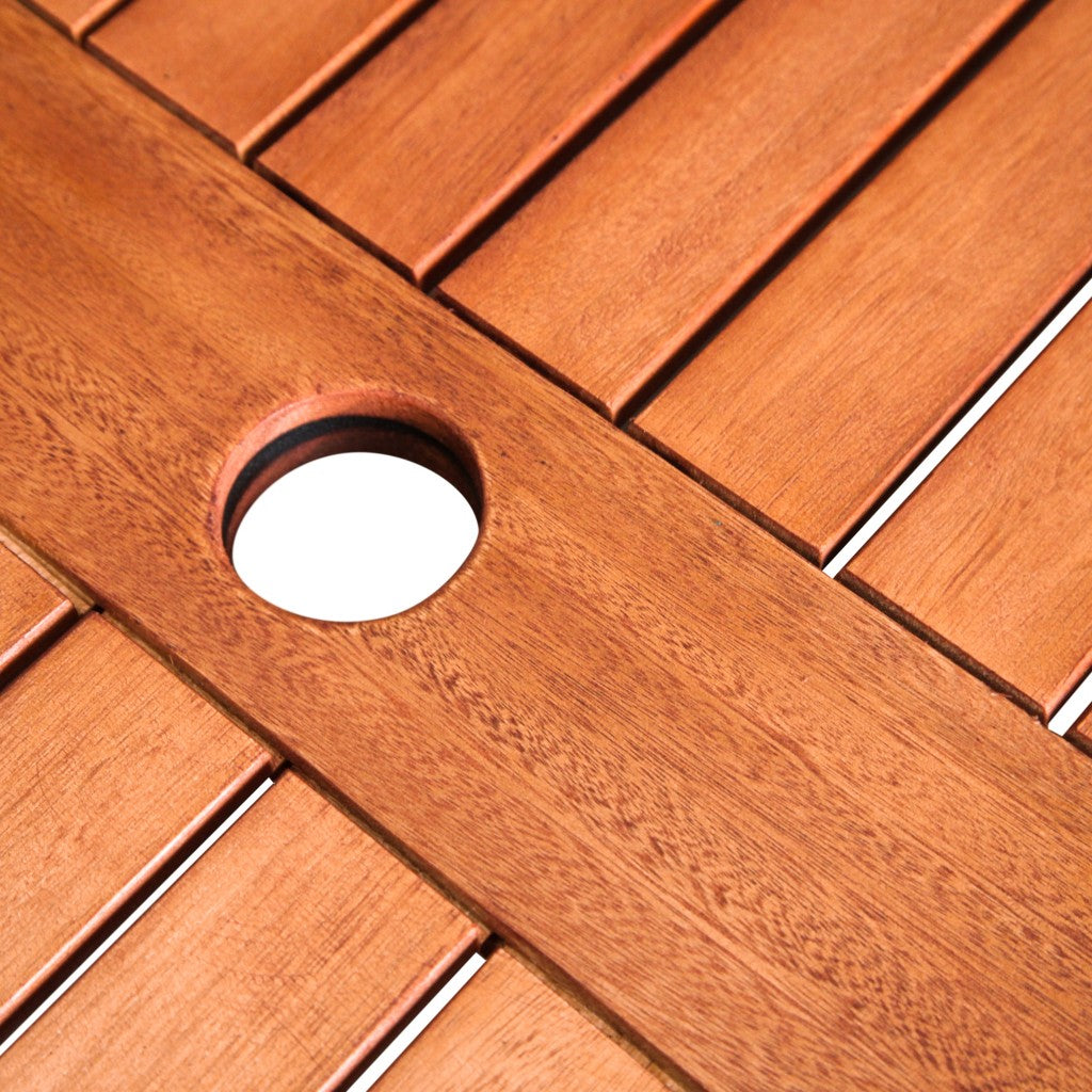 Sienna Brown Dining Table With Straight Legs