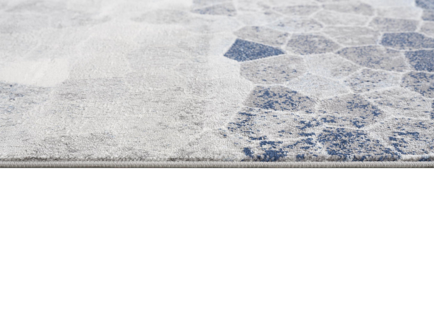 8’ X 11’ Navy Blue Cobblestone Pattern Area Rug