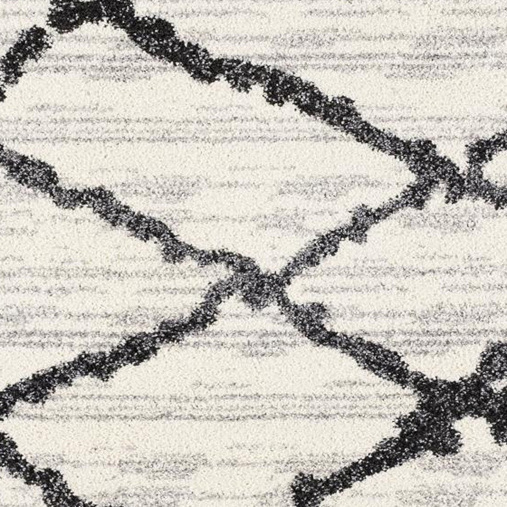 5’ X 8’ Gray And Black Modern Abstract Area Rug
