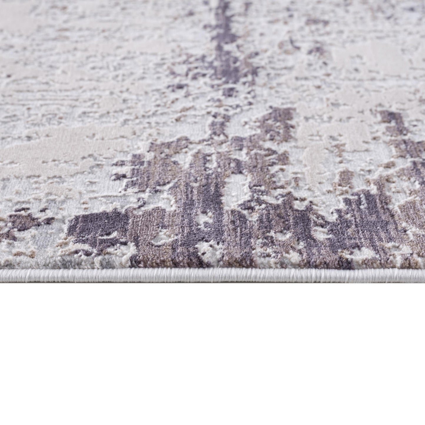 8' X 10' Violet Abstract Dhurrie Area Rug