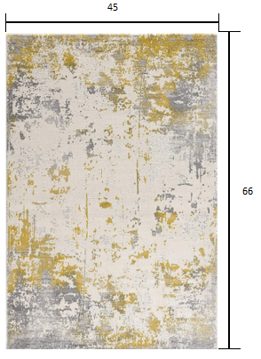 6' X 9' Gold Abstract Dhurrie Area Rug