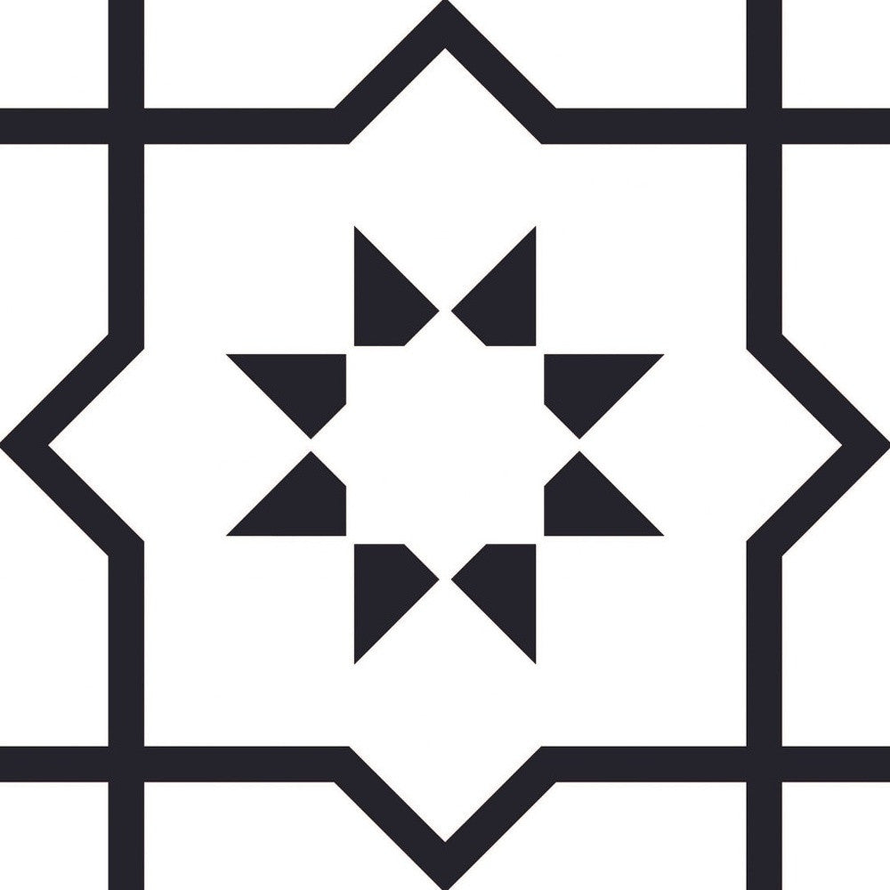 4" X 4" White And Black Sun Peel And Stick Removable Tiles