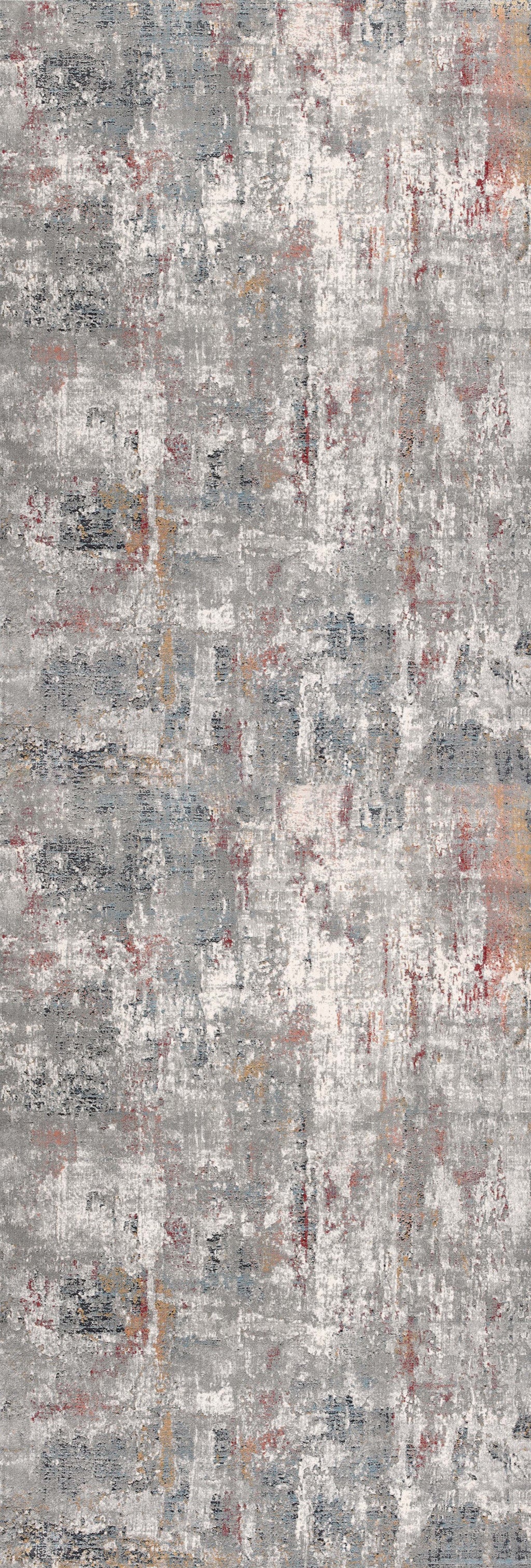 5’ X 8’ Gray And Ivory Abstract Area Rug